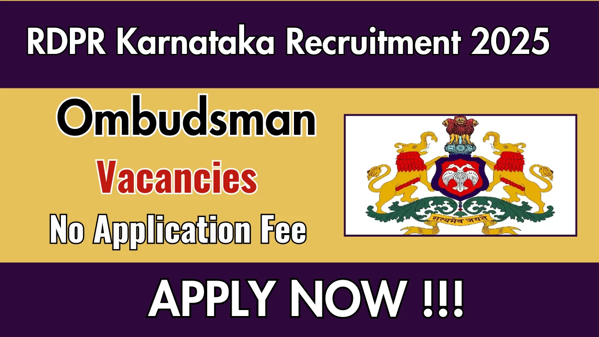 RDPR Karnataka Recruitment 2026